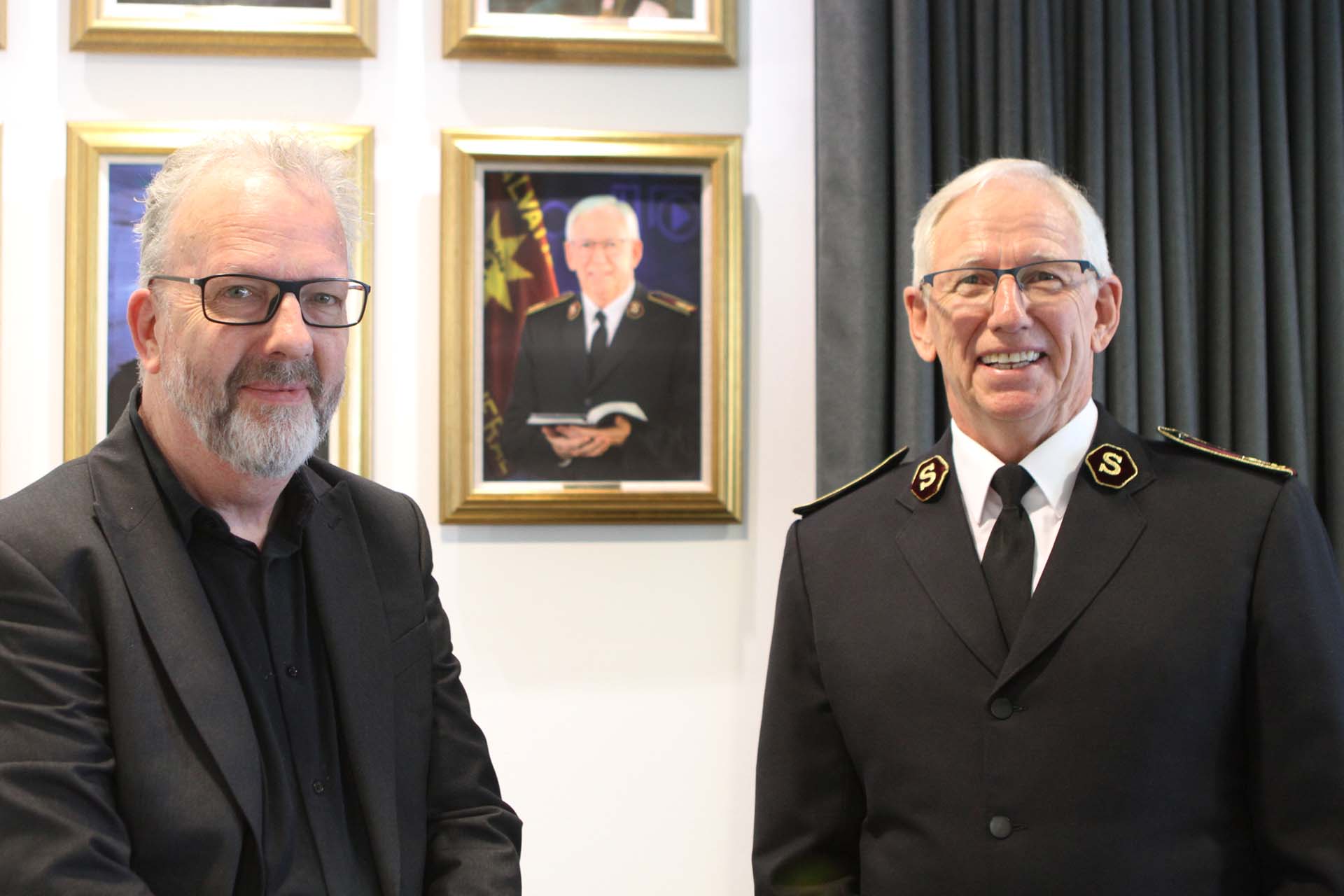 Andrew King Bromley Photographer with General Brian Peddle of the Salvation Army