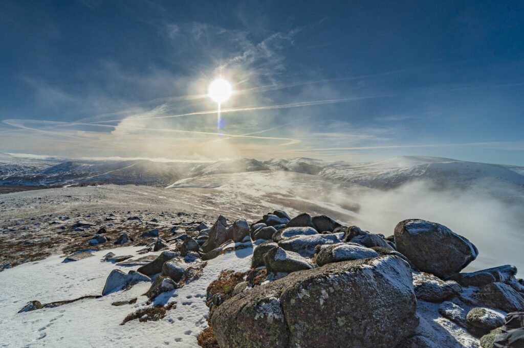 View of the Cairngorms from the North. Bromley wedding photographer.